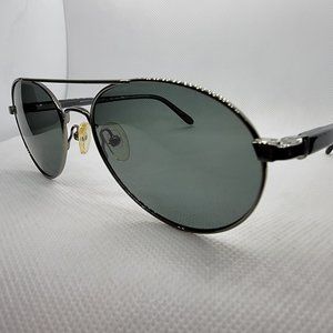 BRITALIA GINO ROMA Gunmetal Aviator Sunglasses